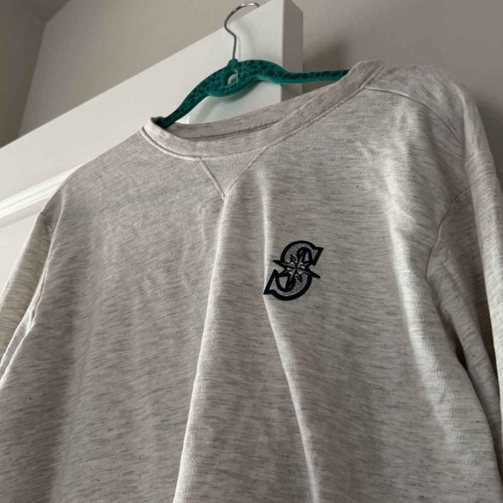 Men’s Large Gray Sweatshirt with Seattle Mariners
